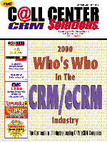 November 2000 C@ll Center CRM Solutions Magazine